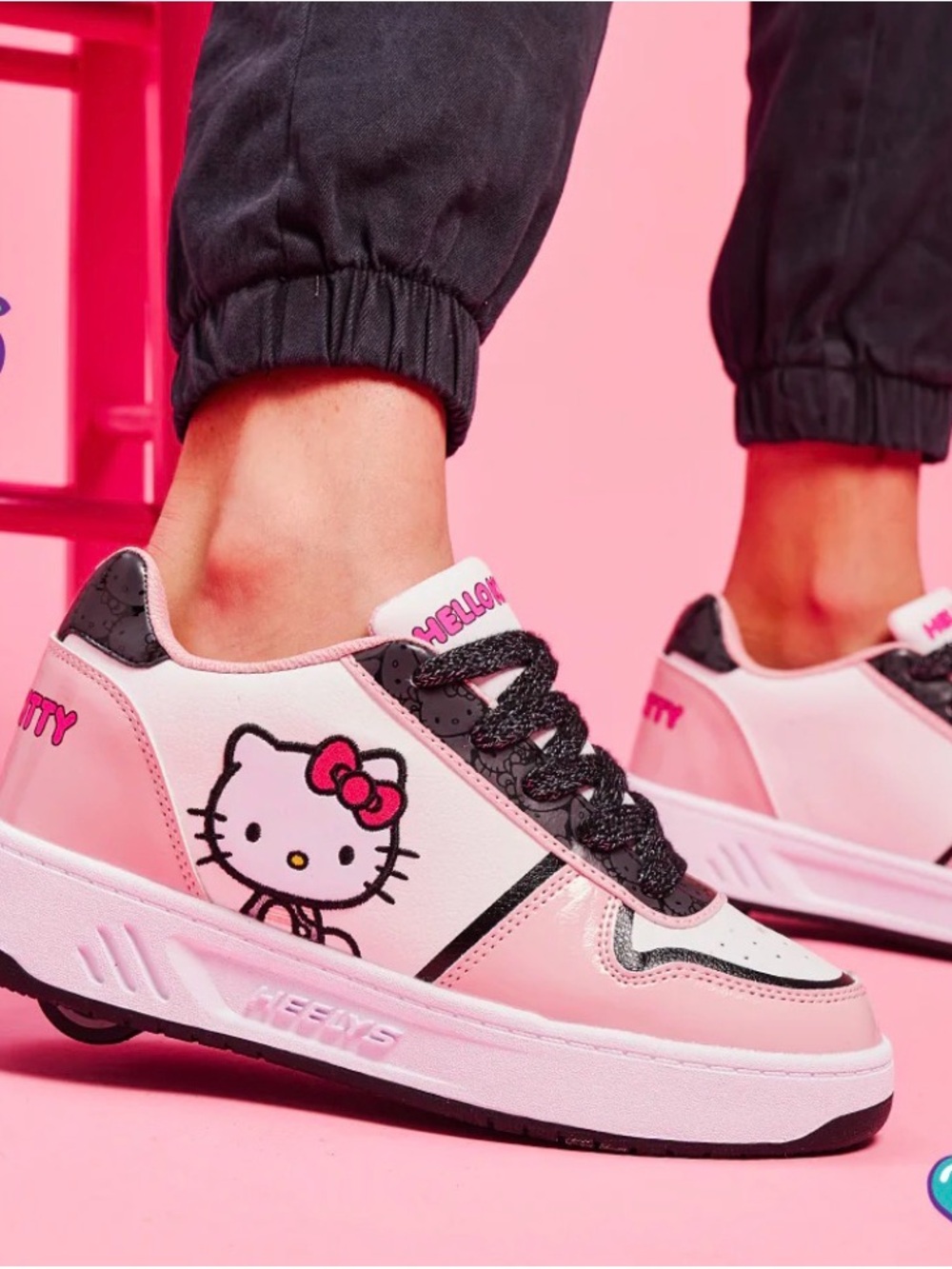 Hello Kitty Pink White Black Kids Sneakers